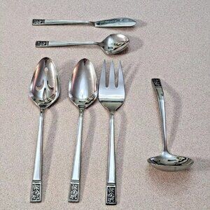 International Deluxe Vintage Rose 6 Piece Serving Set